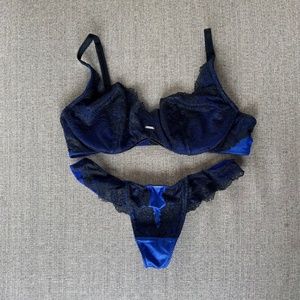 Victoria's Secret Unlined Demi Bra & Thong Set